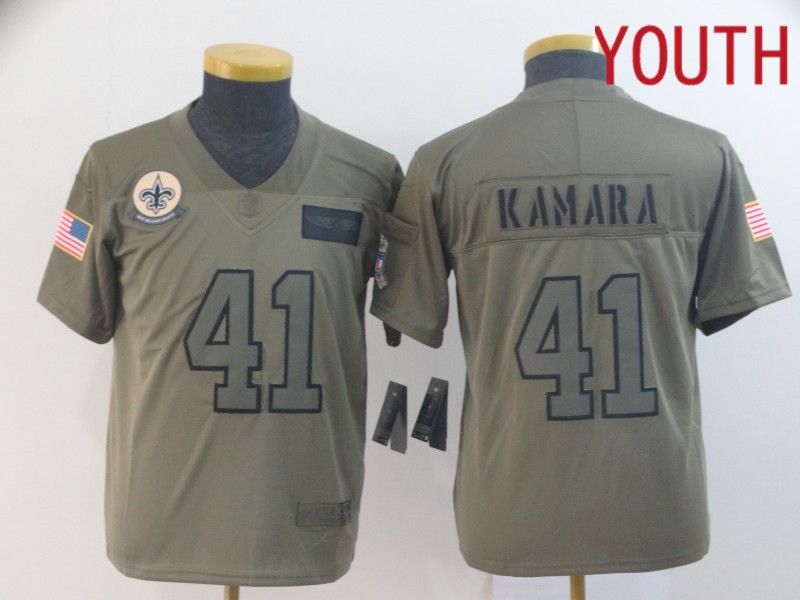 Youth New Orleans Saints #41 Kamara Nike Camo 2019 Salute to Service Limited NFL Jerseys->youth nfl jersey->Youth Jersey